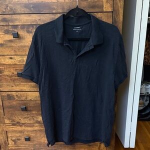 Vince Men's Black Polo Shirt size large